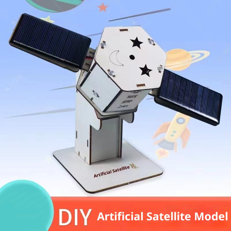 Science Toys Diy - DIY Solar Satellite Artificial Assembly Kid