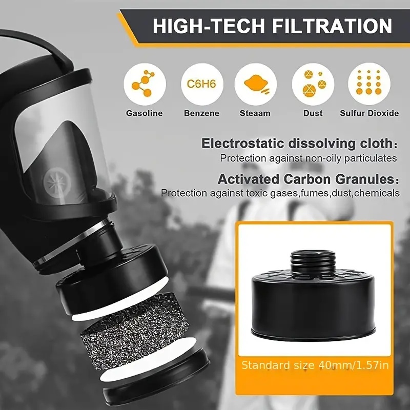 MF14 Full Gas Mask Reusable re - Science And Invention recension och pris