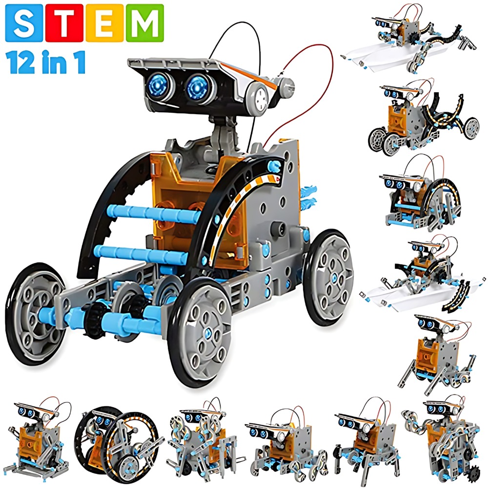 Solar Robot Building Blocks 12 - Science Toys Diy recension och pris