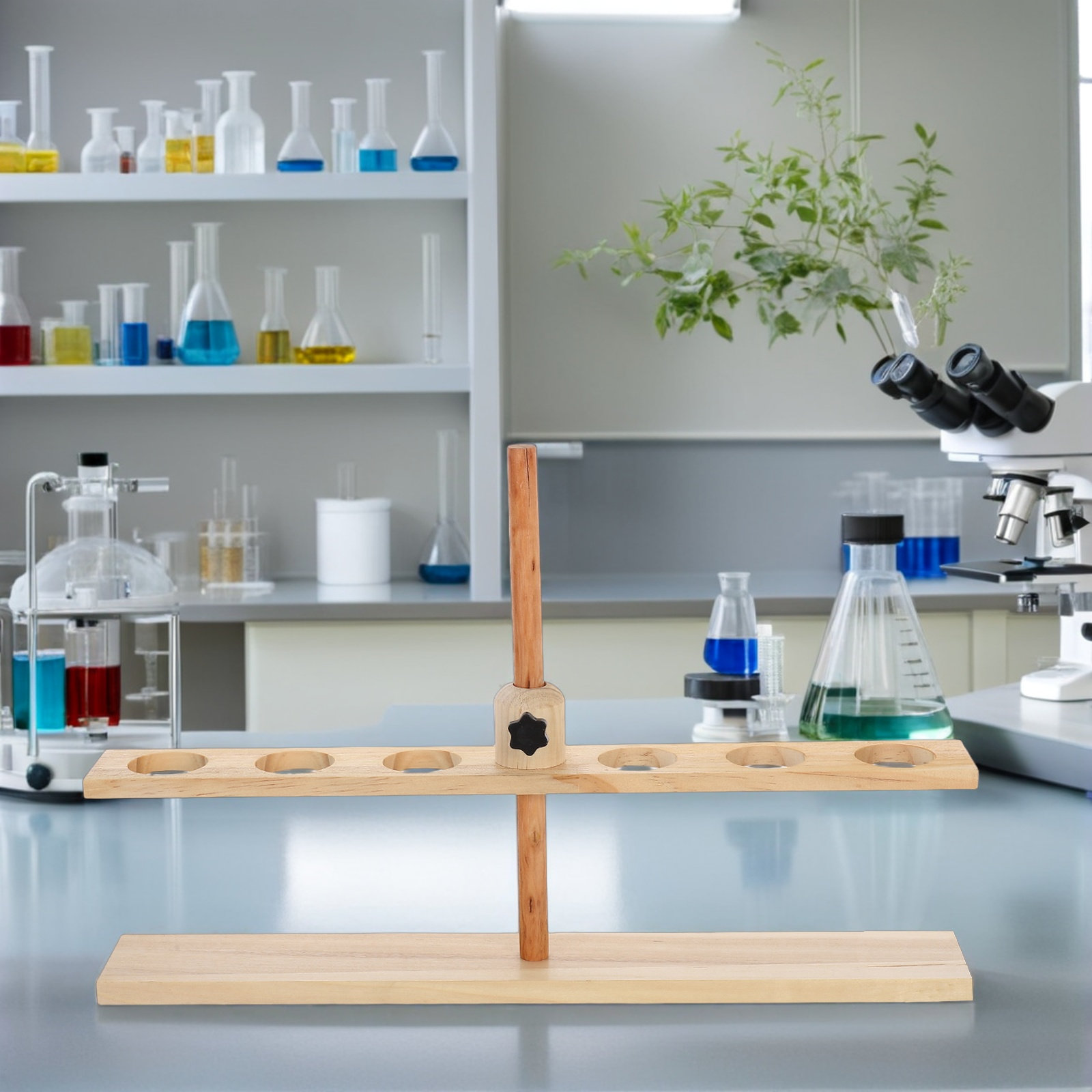 6 Hole Wooden Funnel Stand Adj - Science Experiment recension och pris